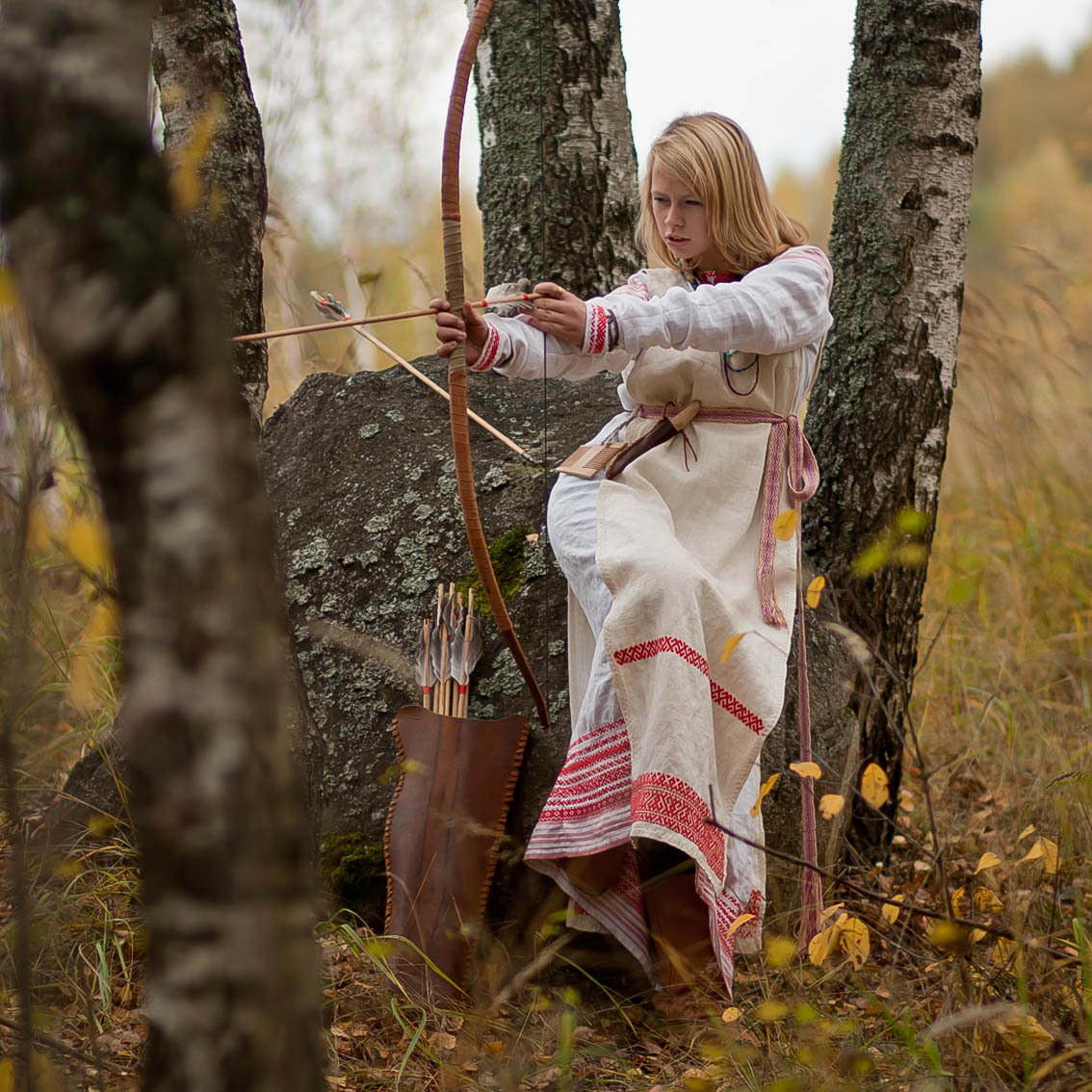 Sexy photo Girls in Slavic costumes in Kolkata